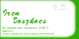 iren doszkocs business card